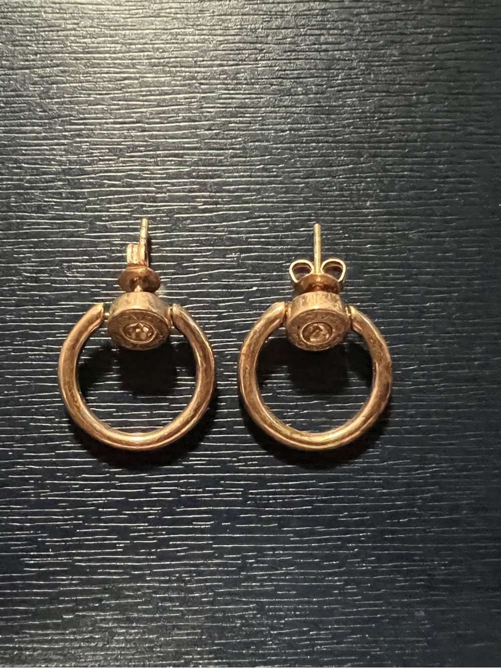 Coach Gold-Tone Hoop Drop Stud Earrings - Women Jewelry